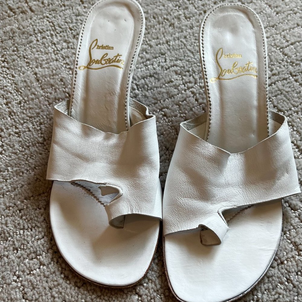 Christian Louboutin White Sandals